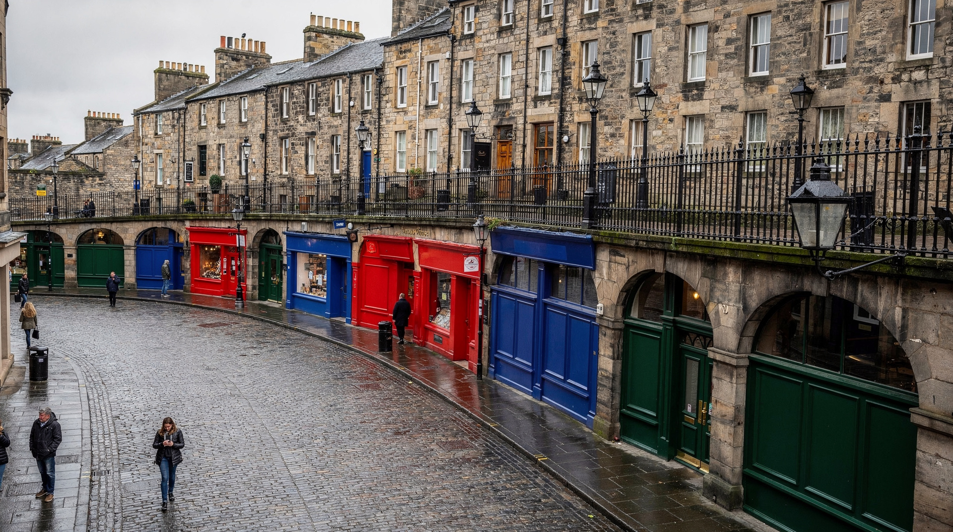 Victoria Street und die Diagon-Alley-Verbindung — Victoria Street: die geschwungene Gasse, die mit Diagon Alley verbunden wird – b